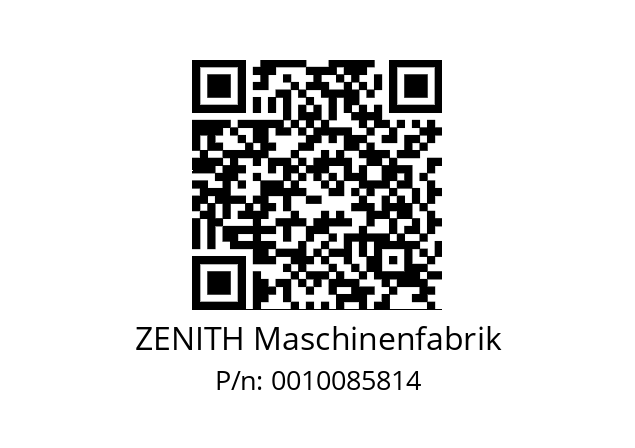   ZENITH Maschinenfabrik 0010085814