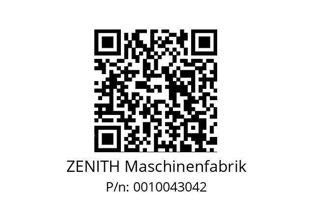   ZENITH Maschinenfabrik 0010043042