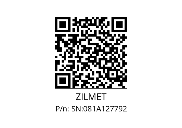   ZILMET SN:081A127792