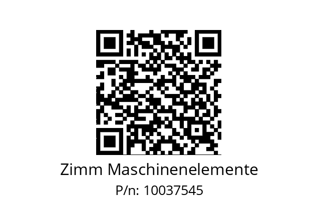   Zimm Maschinenelemente 10037545