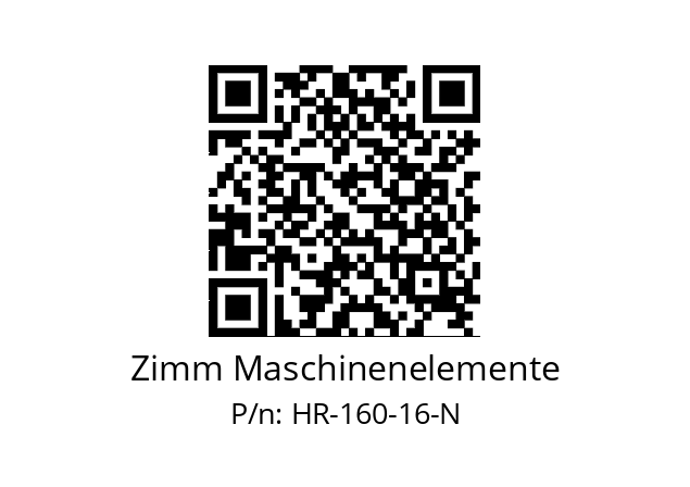   Zimm Maschinenelemente HR-160-16-N