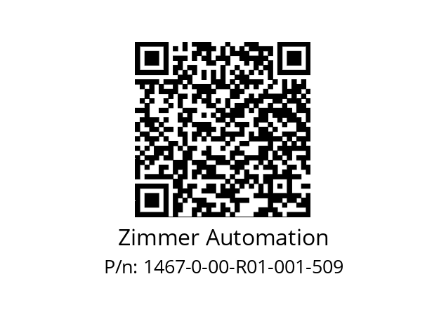   Zimmer Automation 1467-0-00-R01-001-509