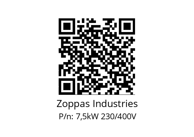   Zoppas Industries 7,5kW 230/400V