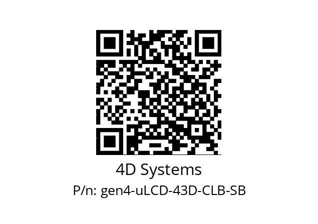   4D Systems gen4-uLCD-43D-CLB-SB